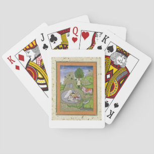 Rustam killing the White Demon, illustration from Playing Cards