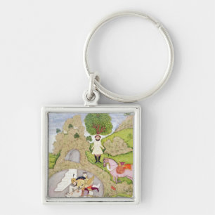 Rustam killing the White Demon Keychain