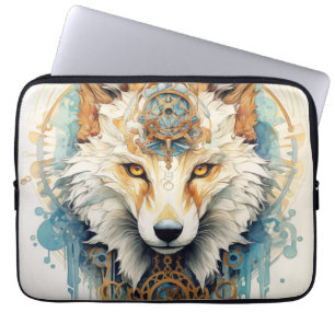 Rustclaw Steampunk Wolf Laptop Sleeve