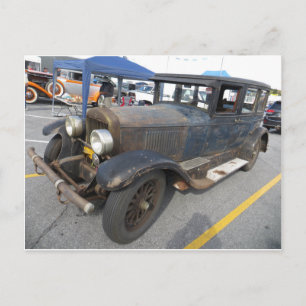 Rusted Blue Car Postcard