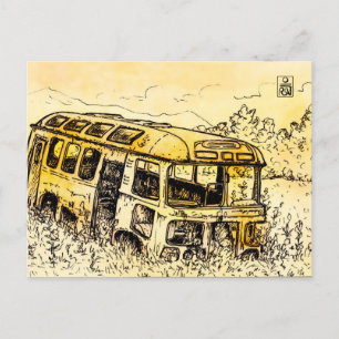 Rusted Bus v.2 Postcard