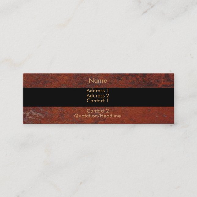 Rusted Business Card (Front)