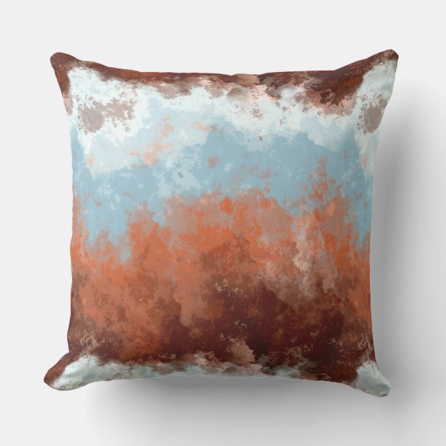 Rusted Clouds Throw Pillow (Front)