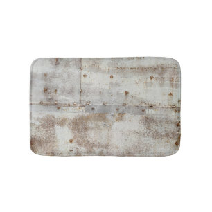 Rusted colourful metal wall, streaks. bath mat