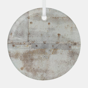 Rusted colourful metal wall, streaks. glass ornament