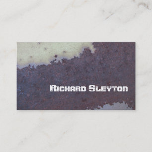 Rusted corroded metal, texture custom business card