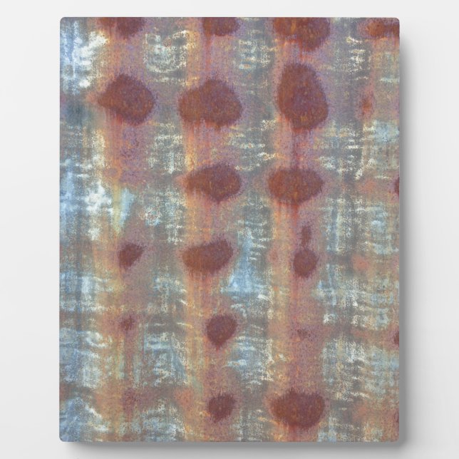 Rusted corrugated sheet metal plaque (Front)