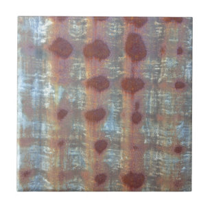 Rusted corrugated sheet metal tile