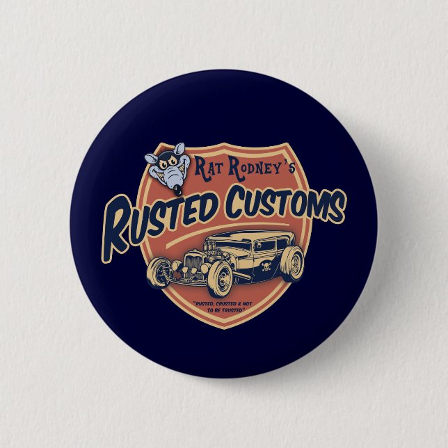 Rusted Customs II 2 Inch Round Button (Front)