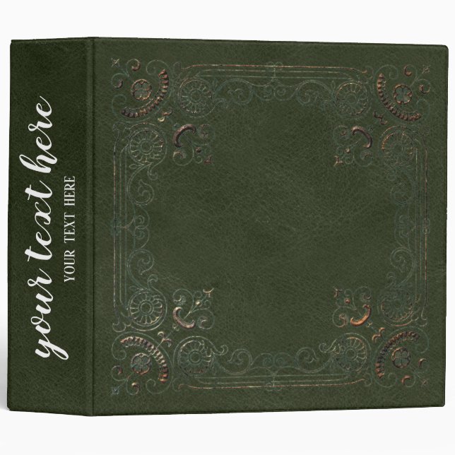 Rusted frame leather look binder (Front/Spine)