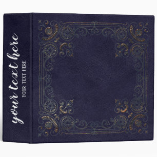 Rusted frame leather look binder