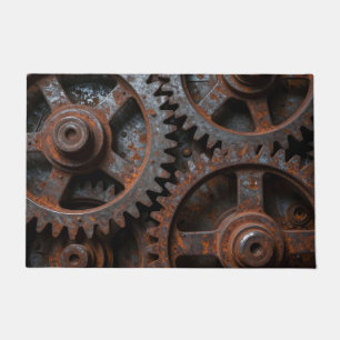 Rusted Industrial Mechanism Doormat