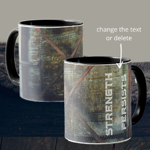 Rusted Industrial Objects in Urban Landscape Mug