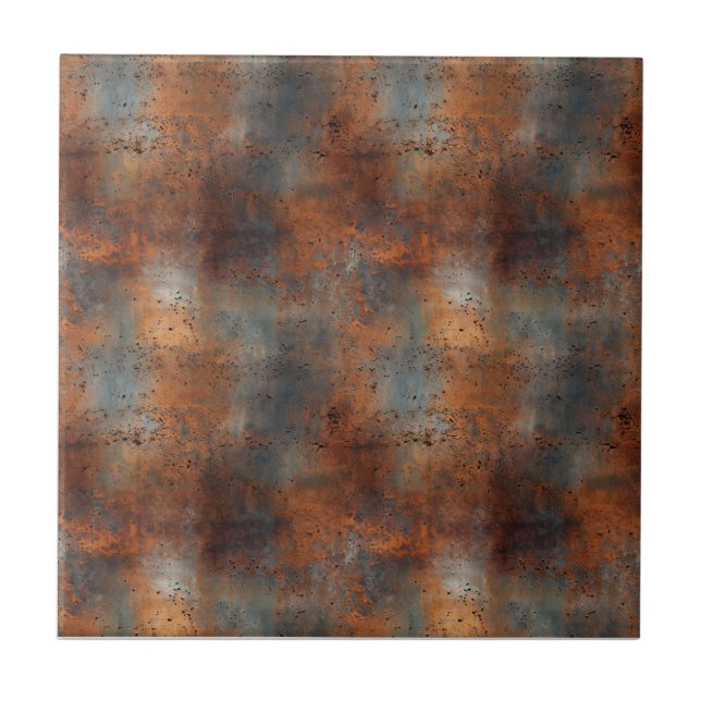 Rusted Iron Metal  Tile (Front)