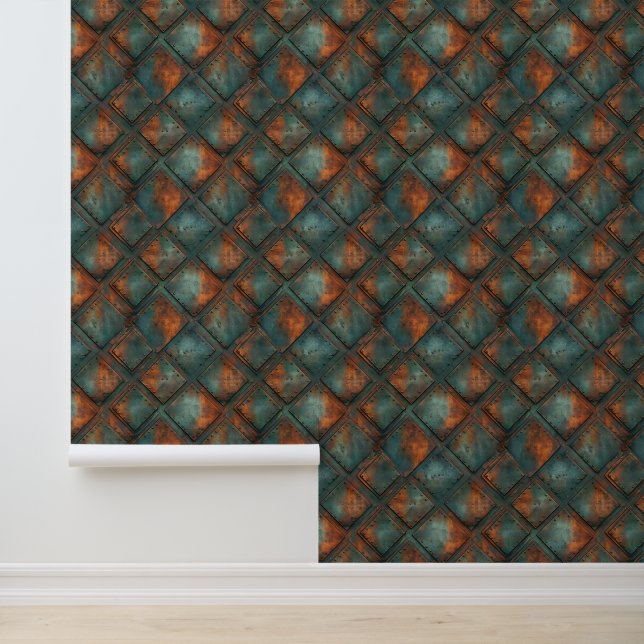 Rusted Iron Metal  Wallpaper (Application)