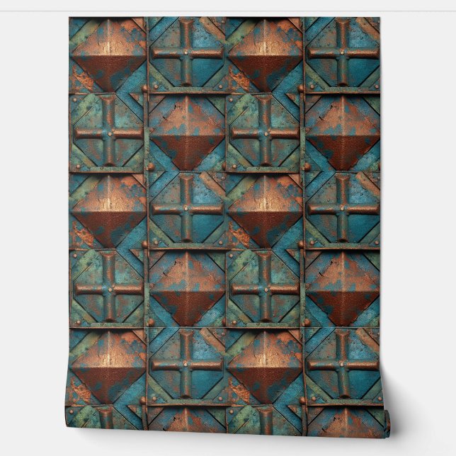 Rusted Iron Metal  Wallpaper (Unrolling)
