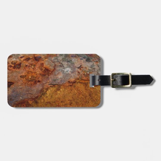Rusted luggage tag