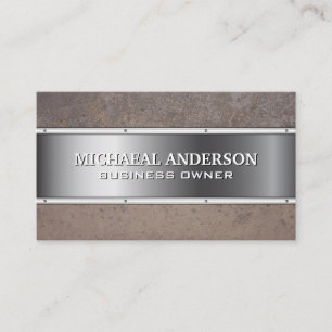 Rusted Metal Metallic Business Card