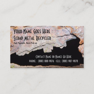 Rusted Metal Pipe Metal Work or Scrap Recycling Business Card
