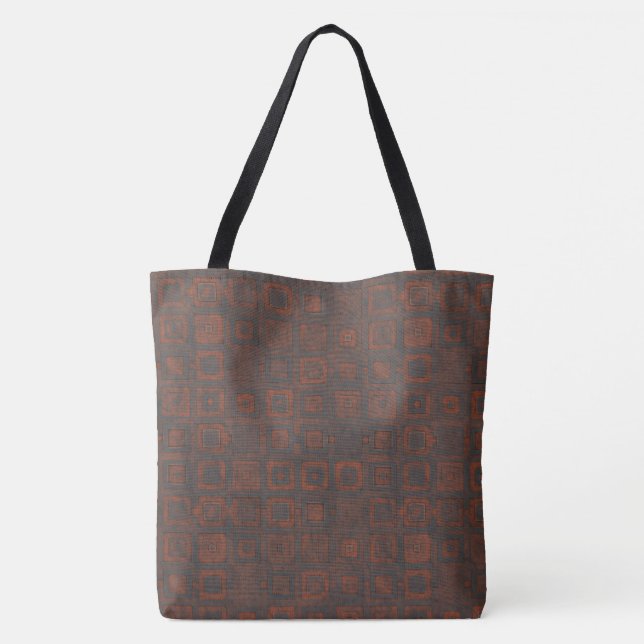 Rusted Metal Squares Tote Bag (Back)