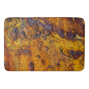 Rusted metal surface bath mat