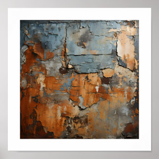 Rusted Metal Texture Old Rusty Metal  Poster