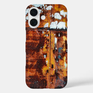 Rusted Metal with Snow Patches iPhone 16 Case