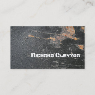 Rusted painted, corroded metal, texture custom business card