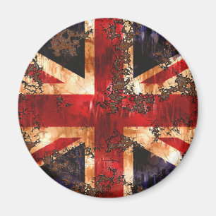 Rusted Patriotic United Kingdom Flag Magnet
