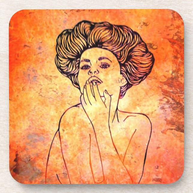 Rusted Portrait Coaster (Front)