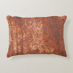 Rusted steel texture, abstract background. accent pillow