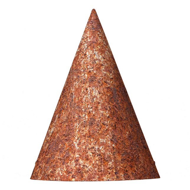 Rusted steel texture, abstract background. party hat (Front)