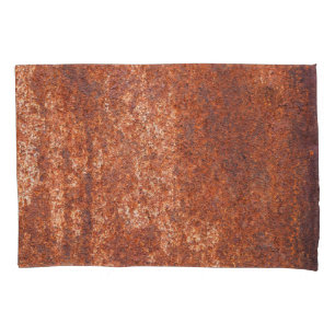 Rusted steel texture, abstract background. pillowcase