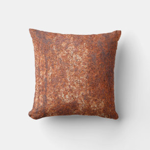 Rusted steel texture, abstract background. throw pillow