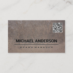 Rusted Texture Metal QR Code Business Card