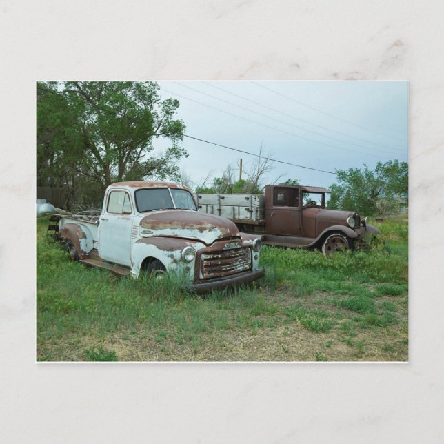 Rusted Truck Bodies Postcard (Front)