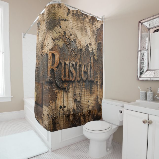 Rusted Typography on Grungy Industrial Wall (In Situ)