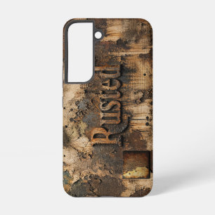 Rusted Typography on Grungy Industrial Wall Samsung Galaxy Case