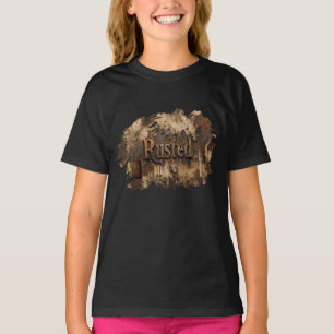 Rusted Typography on Grungy Industrial Wall T-Shirt