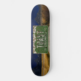 Rusted Vintage Colorado Automotive License Plate Skateboard