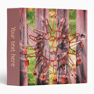 Rusted Wire Sun Face Lawn Decoration Personalized Binder