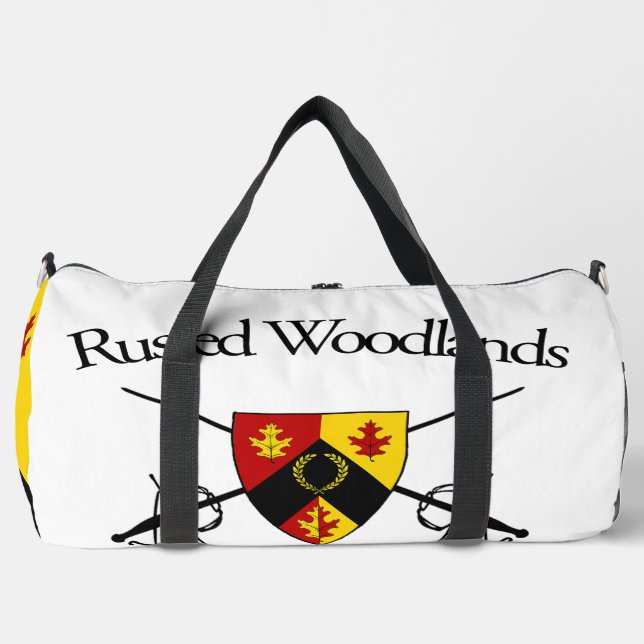 Rusted Woodlands Fencing Duffle Large Duffle Bag (Front)