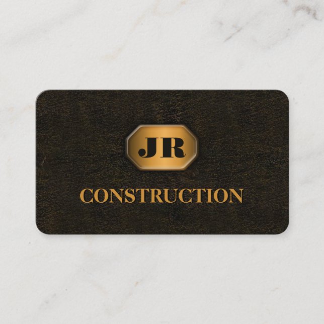 Rusted Wrought Iron Metal Steel Construction Business Card (Front)