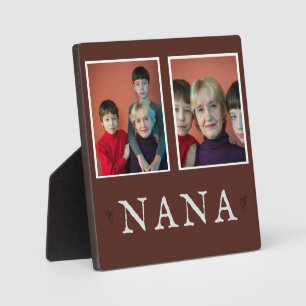 Rustic 2-Photo Personalized Grandma Plaque