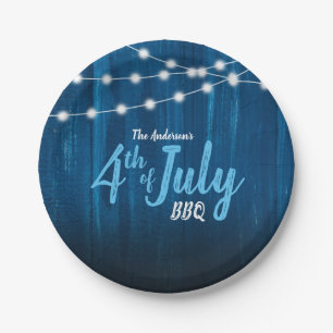 Rustic 4th of July BBQ Paper Plate
