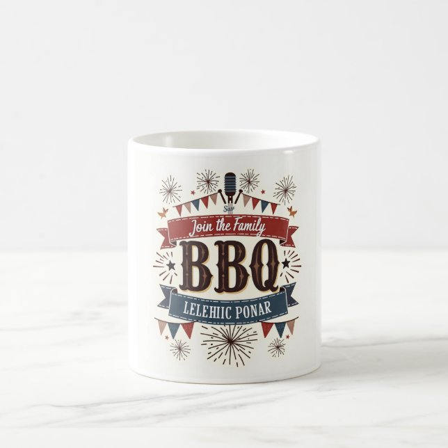 Rustic 4th of July Mug – BBQ Picnic Retro Style (Center)