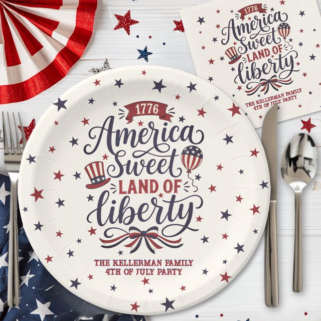 Rustic 4th Of July Party Paper Plate (Rustic 4th Of July Party Paper Plates)