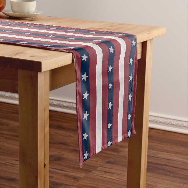 Rustic 4th of July Short Table Runner (In Situ)
