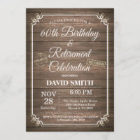 Rustic 60th Birthday and Retirement Party