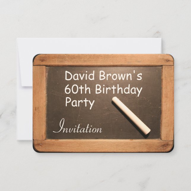 Rustic 60th Birthday Party Celebration Invitation (Front)